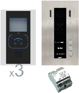 Alea Tactile 3 dwelling Intercom Kit